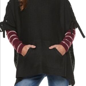 MADDEN nyc poncho black OSFM